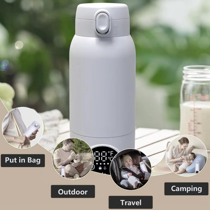 Portable 500ml Baby Bottle Warmer for Breastmilk and Formula | Travel Baby Bottle Heater
