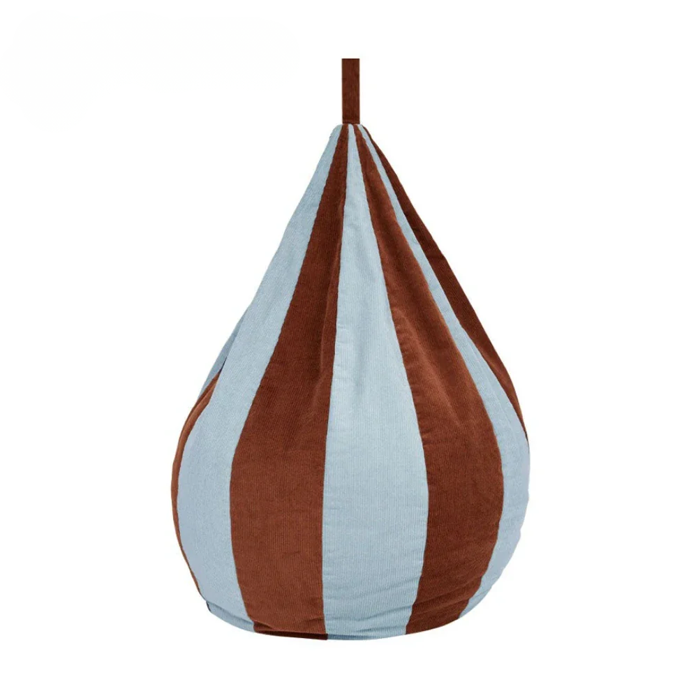 Weemsie Corduroy Kids Bean Bag Cover – Colour Block Soft Lounger Chair for Playroom & Reading Nooks