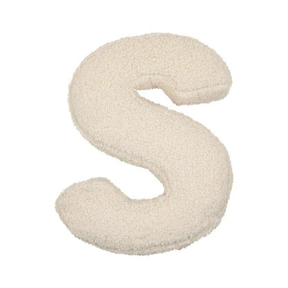 Alphabet Lamb Wool Pillow – Soft Letter Cushion for Nursery & Toddler Play