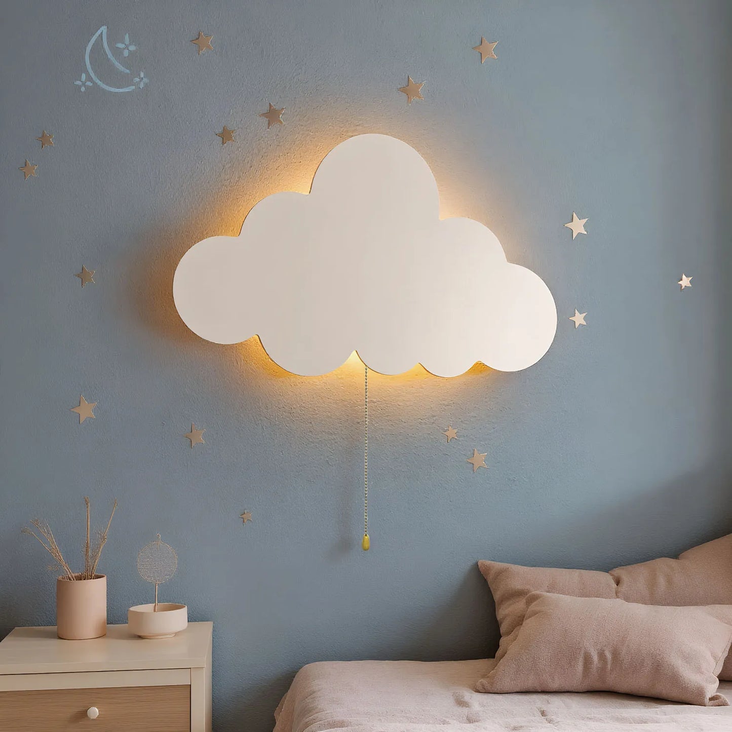 Cloud Light – Floating Wall Lamp for Nursery & Kids’ Rooms (Battery-Operated LED Night Light)