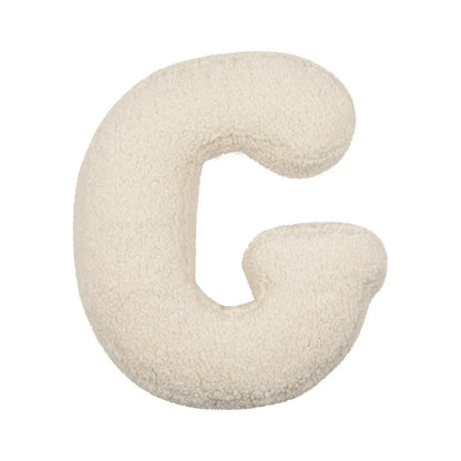 Alphabet Lamb Wool Pillow – Soft Letter Cushion for Nursery & Toddler Play
