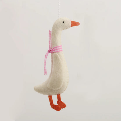 Goose Cot Mobile – Handmade Felt Nursery Mobile for Dreamy Sleep