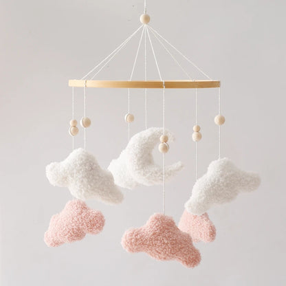 Night Sky Mobile – Handcrafted Moon & Cloud Decor for Baby’s Room