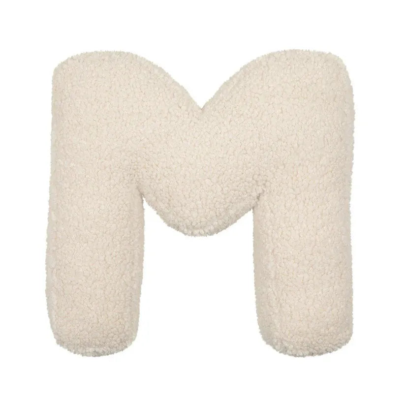 Alphabet Lamb Wool Pillow – Soft Letter Cushion for Nursery & Toddler Play