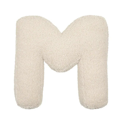 Alphabet Lamb Wool Pillow – Soft Letter Cushion for Nursery & Toddler Play