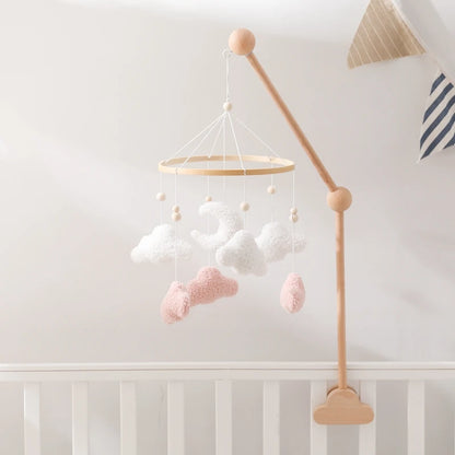 Night Sky Mobile – Handcrafted Moon & Cloud Decor for Baby’s Room