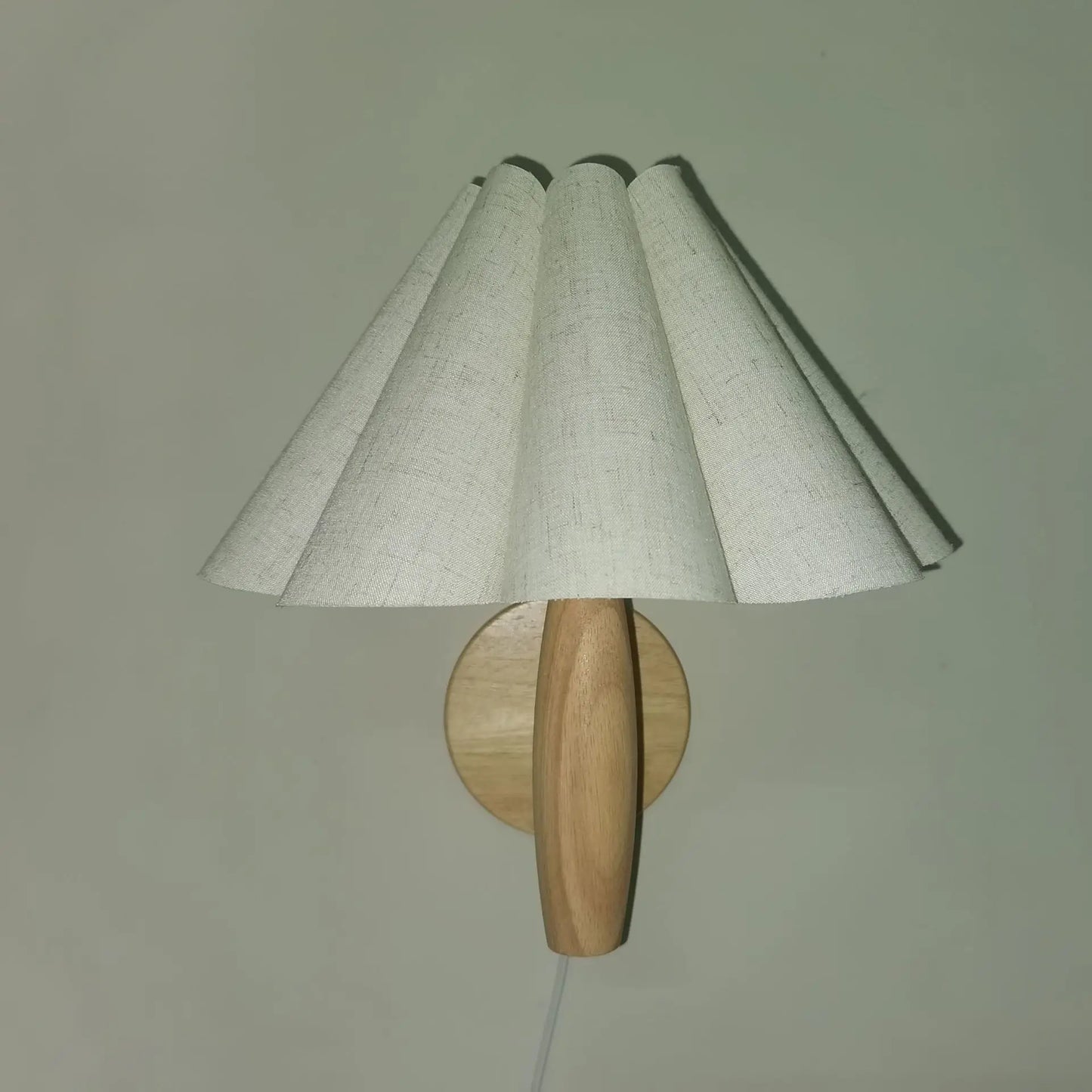 Weemsie Wave Wood Wall Lamp | Warm White Plug-In Nordic Wall Light