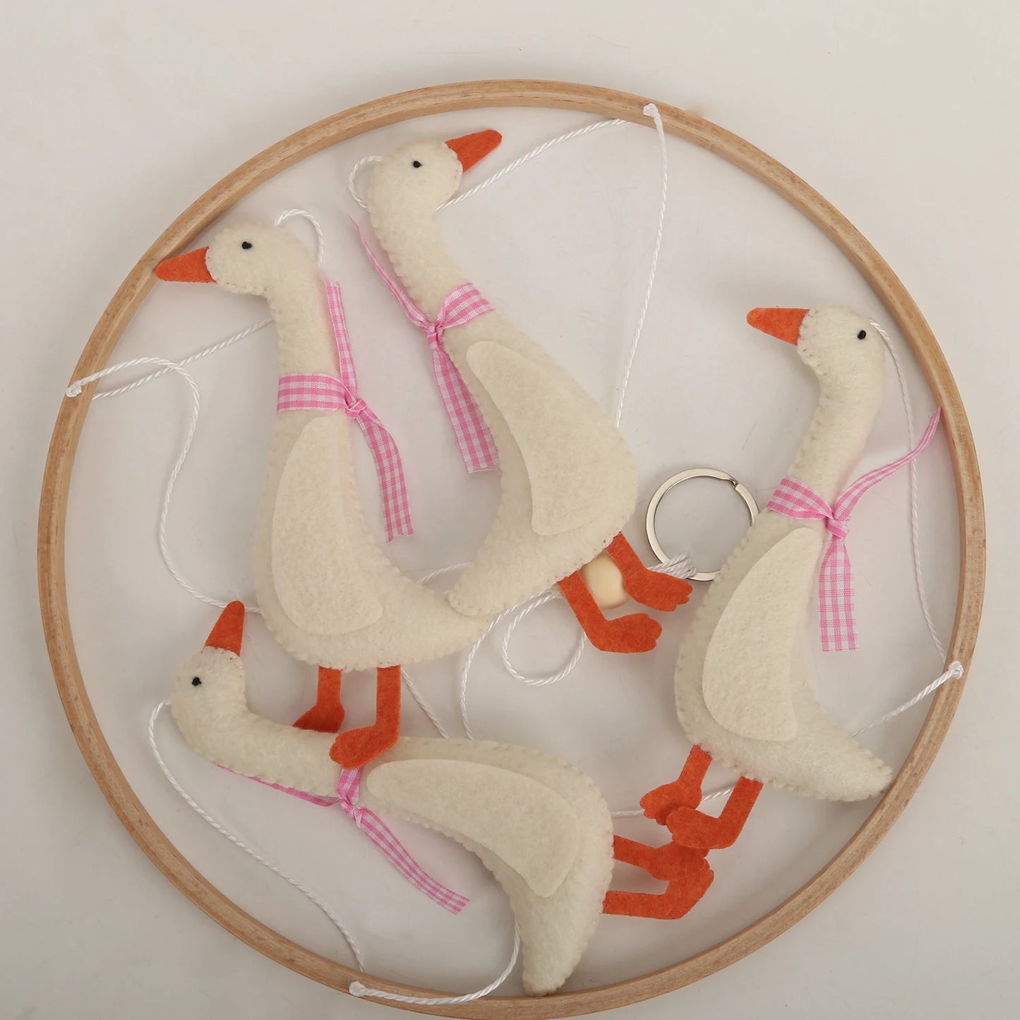 Goose Cot Mobile – Handmade Felt Nursery Mobile for Dreamy Sleep