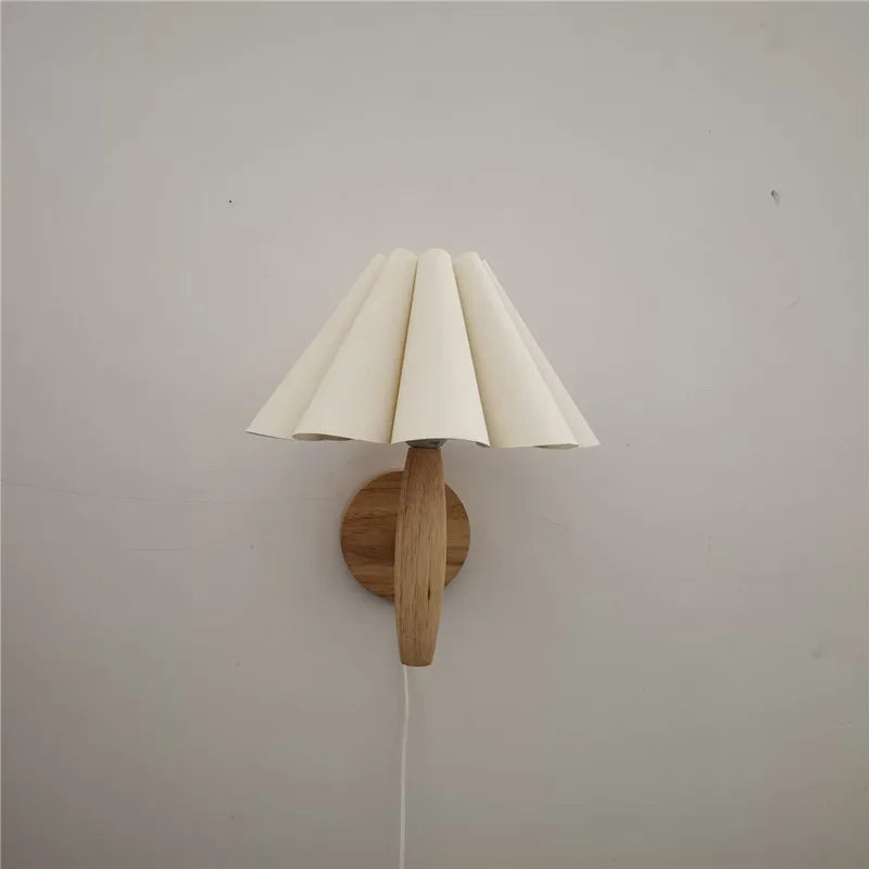 Weemsie Wave Wood Wall Lamp | Warm White Plug-In Nordic Wall Light