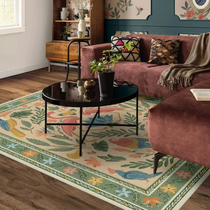 Bohemian Jungle Rug – Vintage Style Play Room & Bedroom Rug - Weemsie