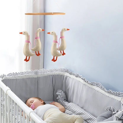 Goose Cot Mobile – Handmade Felt Nursery Mobile for Dreamy Sleep
