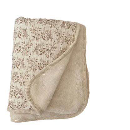 Floral Cotton Baby Blanket – Double-Layer Lace Newborn Stroller & Nap Blanket - Weemsie
