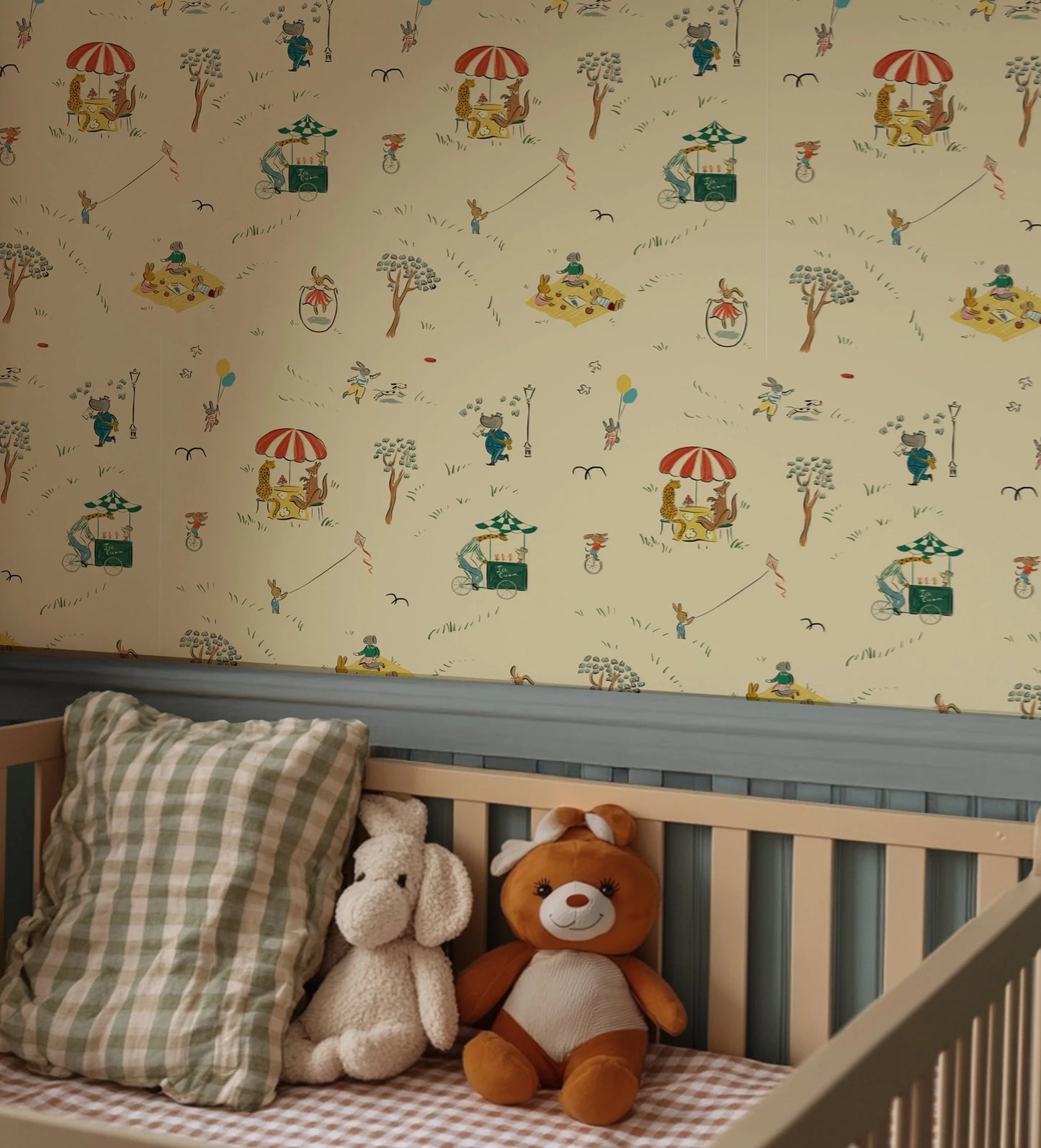 Weemsie Picnic at the Park Peel ansStick Wallpaper | Removable Kids Room Wallpaper
