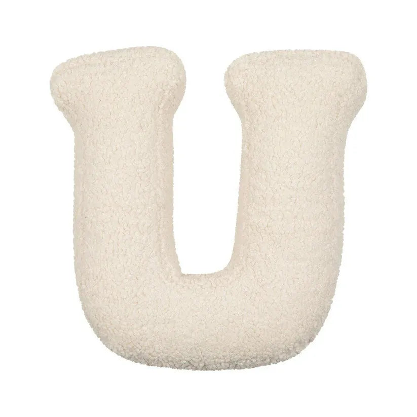 Alphabet Lamb Wool Pillow – Soft Letter Cushion for Nursery & Toddler Play