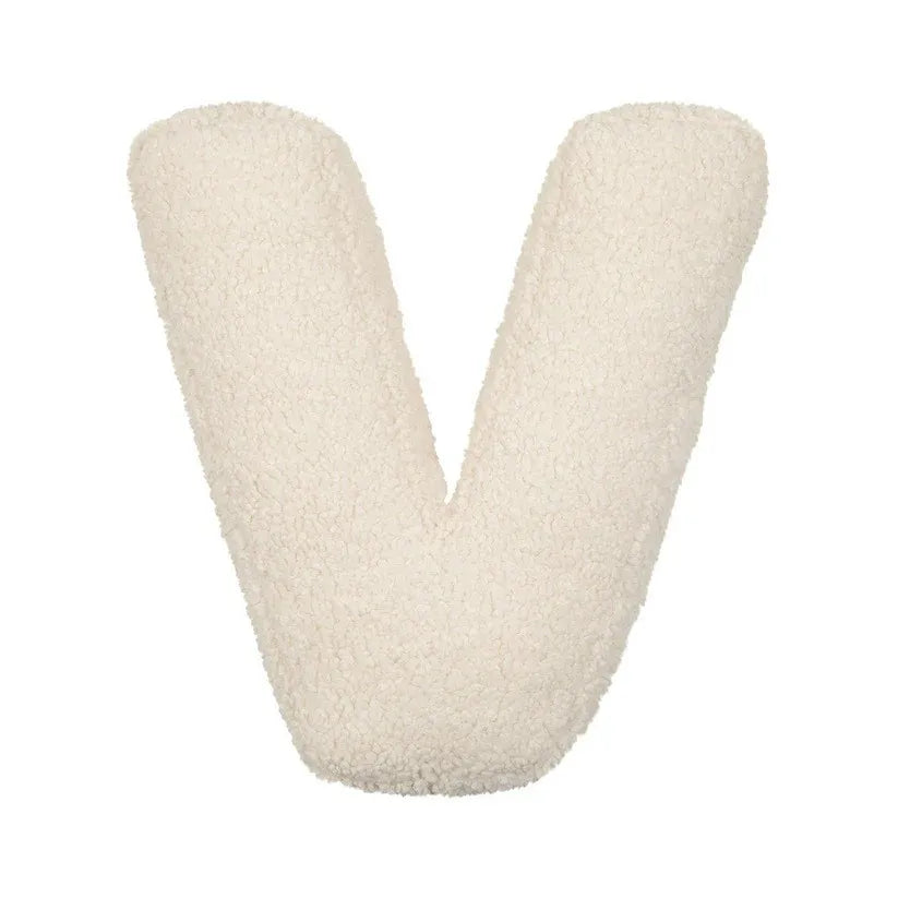 Alphabet Lamb Wool Pillow – Soft Letter Cushion for Nursery & Toddler Play