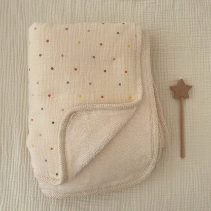 Floral Cotton Baby Blanket – Double-Layer Lace Newborn Stroller & Nap Blanket - Weemsie