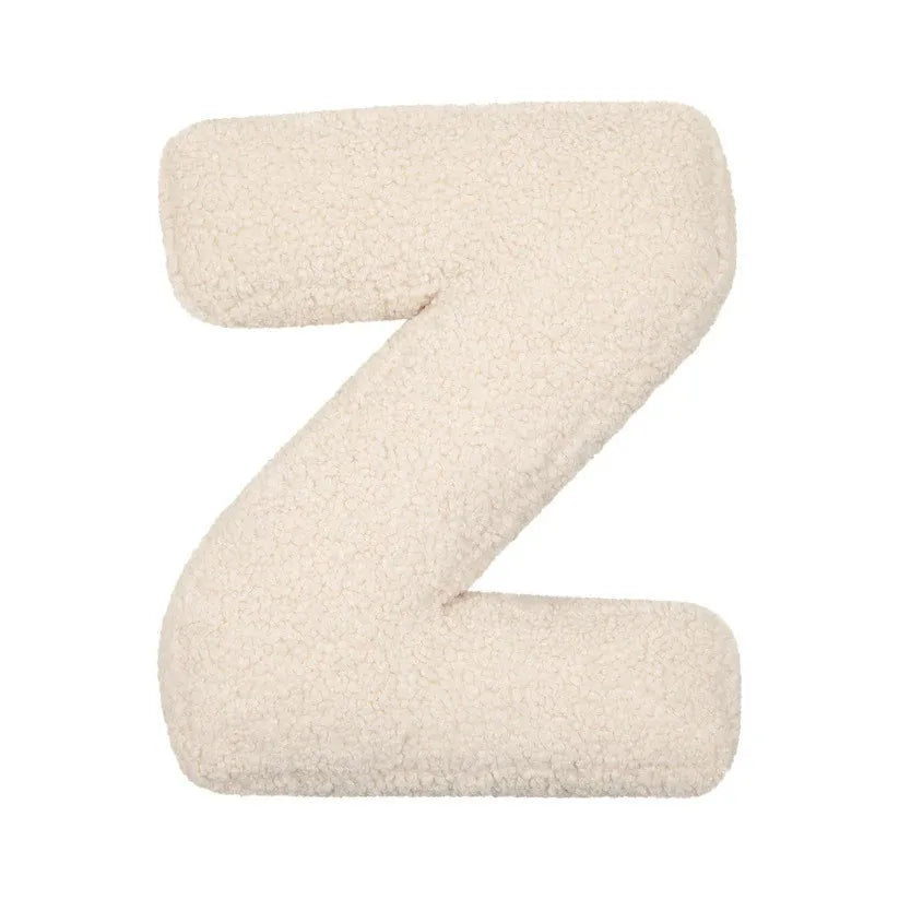 Alphabet Lamb Wool Pillow – Soft Letter Cushion for Nursery & Toddler Play