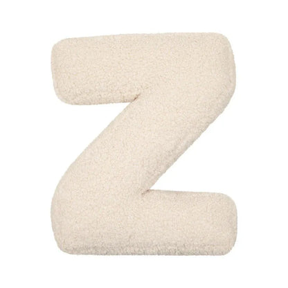 Alphabet Lamb Wool Pillow – Soft Letter Cushion for Nursery & Toddler Play