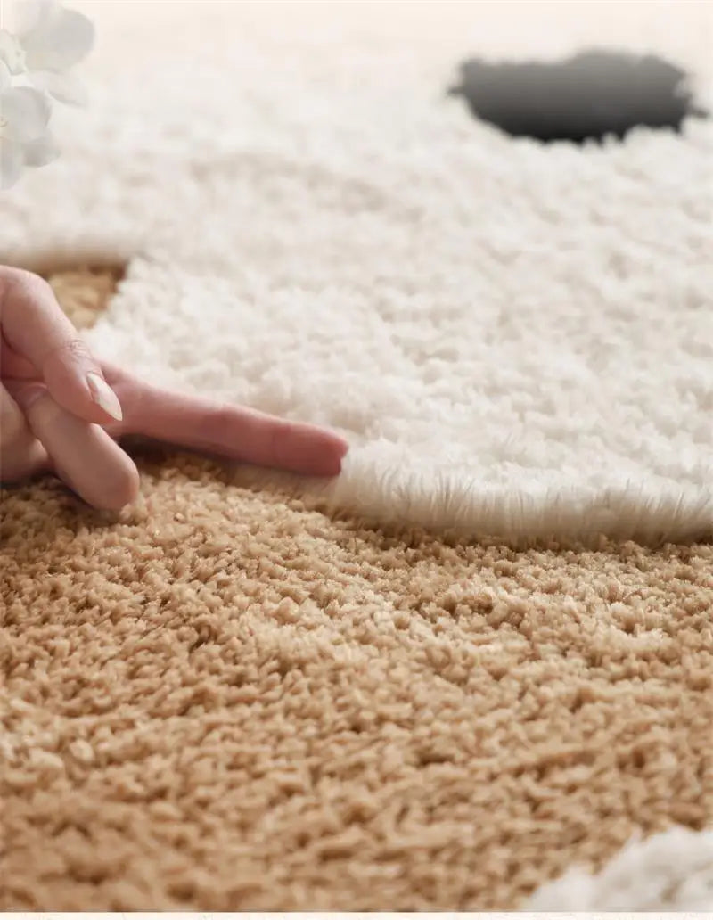 Flower Tufted Round Rug – Soft Floral Plush Carpet for Kids’ Rooms and Living Spaces