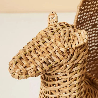 Weemsie Camel Laundry Basket – Rattan Kids Toy & Clothes Storage