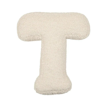 Alphabet Lamb Wool Pillow – Soft Letter Cushion for Nursery & Toddler Play