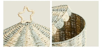 Circus Woven Kids’ Storage Basket with Lid – Large Toy and Laundry Organizer