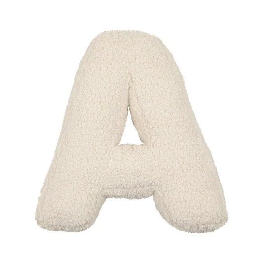 Alphabet Lamb Wool Pillow – Soft Letter Cushion for Nursery & Toddler Play