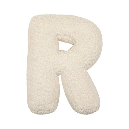 Alphabet Lamb Wool Pillow – Soft Letter Cushion for Nursery & Toddler Play