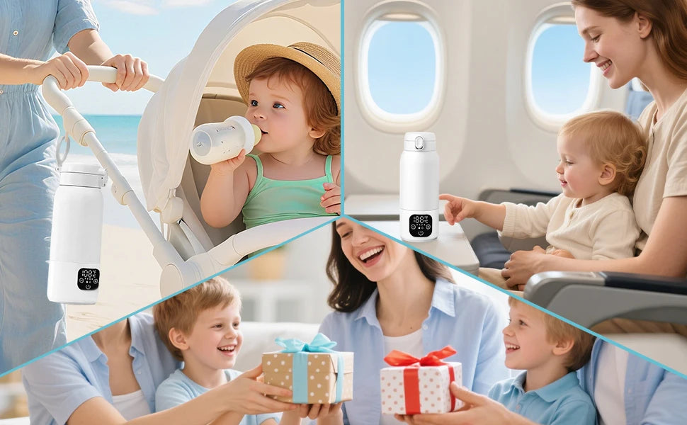 Portable 500ml Baby Bottle Warmer for Breastmilk and Formula | Travel Baby Bottle Heater