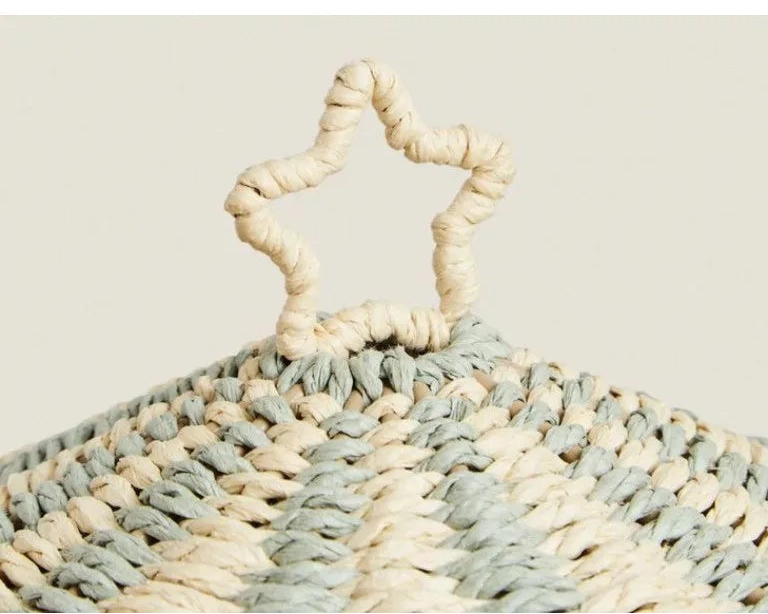 Circus Woven Kids’ Storage Basket with Lid – Large Toy and Laundry Organizer