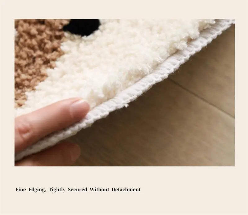 Flower Tufted Round Rug – Soft Floral Plush Carpet for Kids’ Rooms and Living Spaces