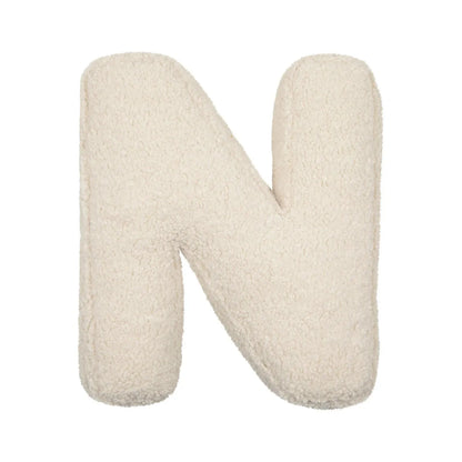 Alphabet Lamb Wool Pillow – Soft Letter Cushion for Nursery & Toddler Play
