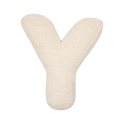 Alphabet Lamb Wool Pillow – Soft Letter Cushion for Nursery & Toddler Play