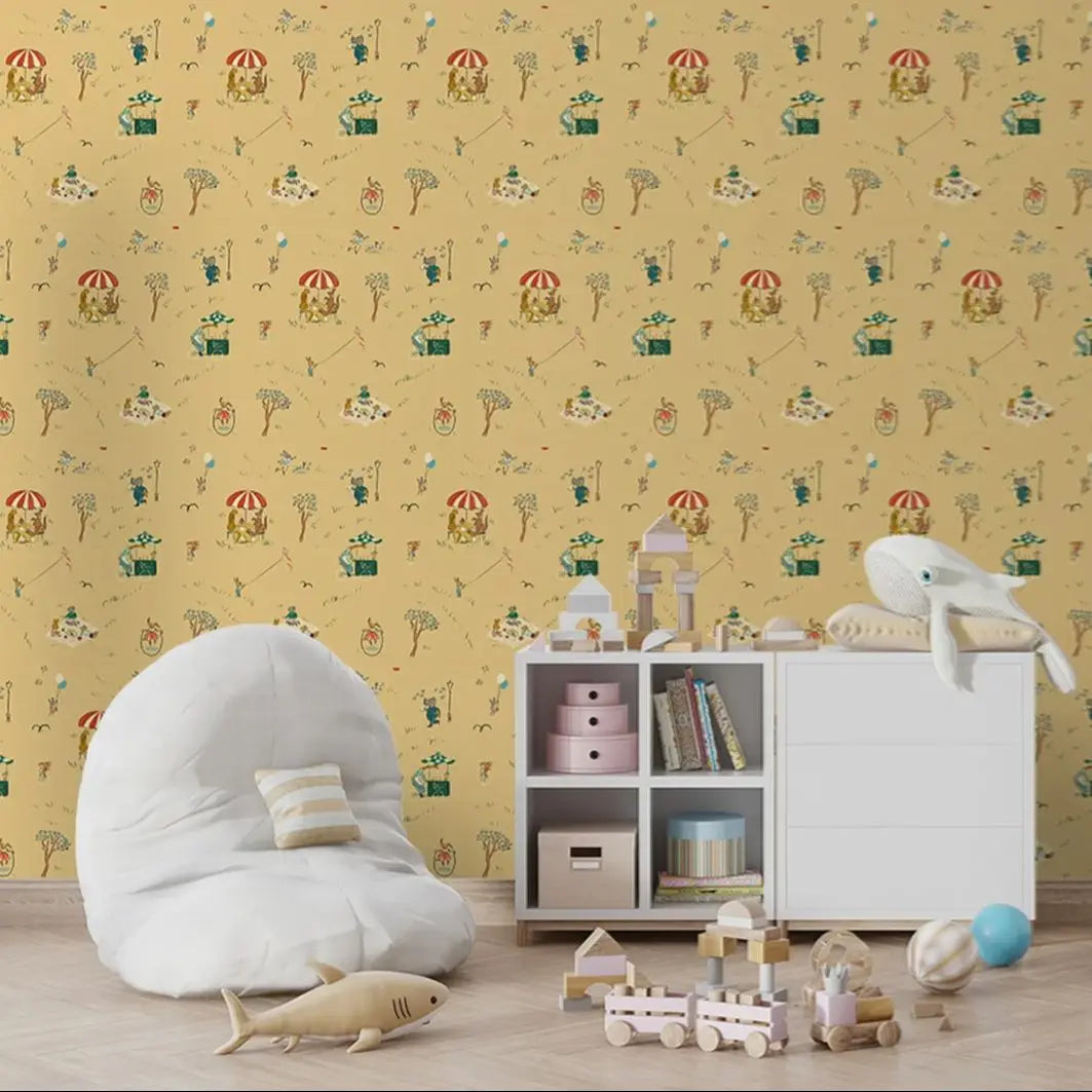 Weemsie Picnic at the Park Peel ansStick Wallpaper | Removable Kids Room Wallpaper