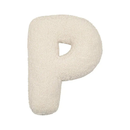 Alphabet Lamb Wool Pillow – Soft Letter Cushion for Nursery & Toddler Play